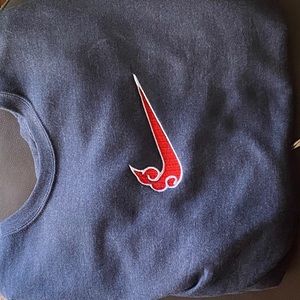 Custom embroidered Nike sweater - Akatsuki clouds